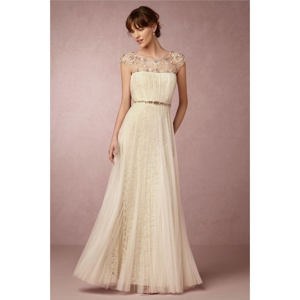 Anthropologie BHLDN x Marchesa Tiernan Wedding Gown MSRP $2200 Sz 2 NWT
